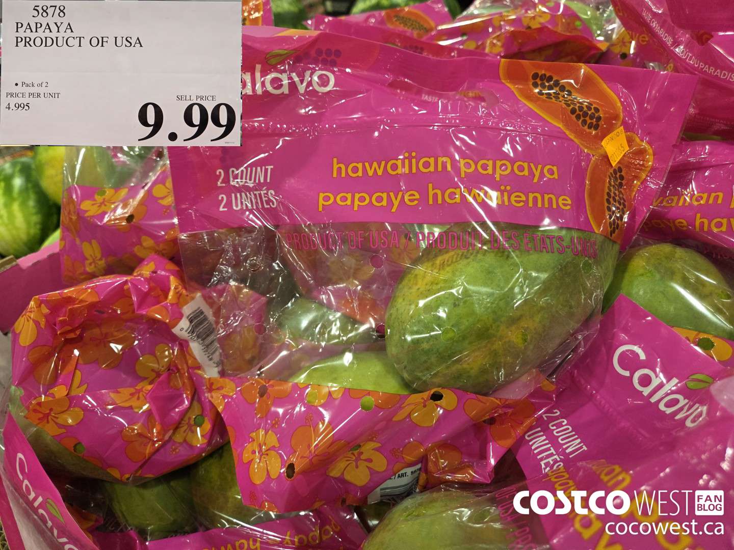 5878 PAPAYA PRODUCT OF USA $9.99