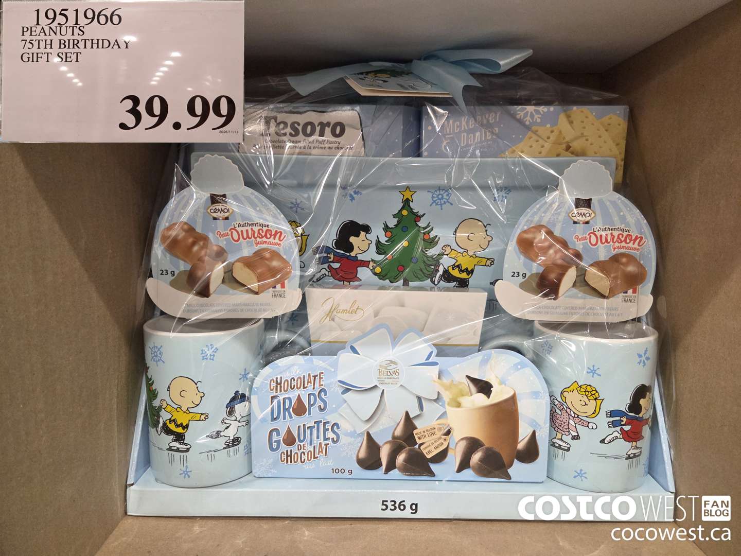 1951966 PEANUTS 75TH BIRTHDAY GIFT SET $39.99