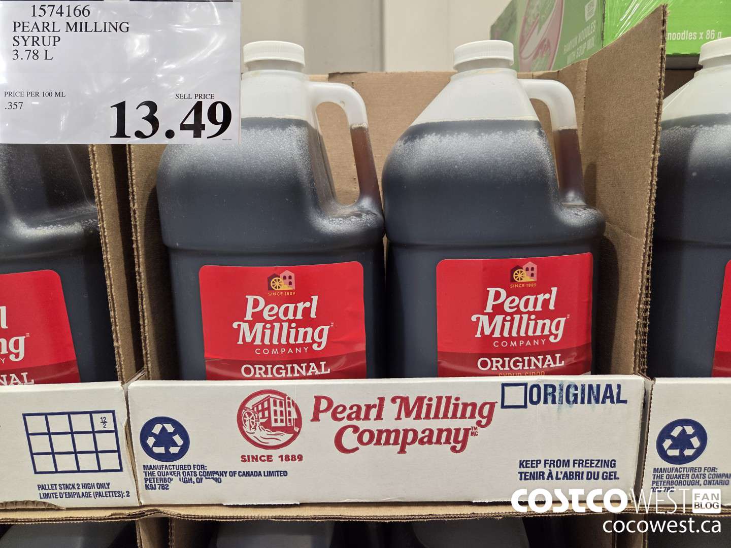 1574166 PEARL MILLING SYRUP 3.78 L $13.49