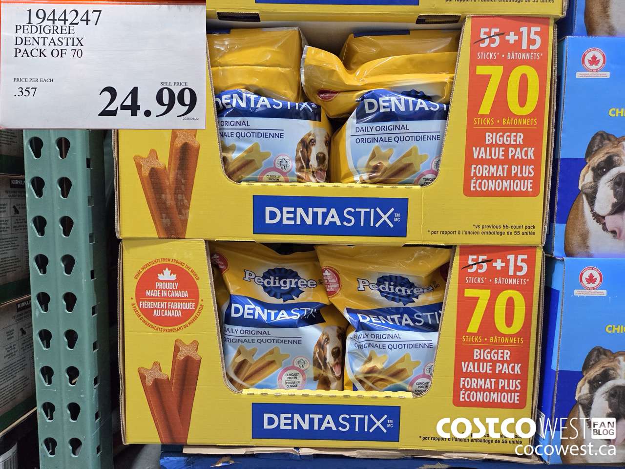 1944247 PEDIGREE DENTASTIX PACK OF 70 $24.99