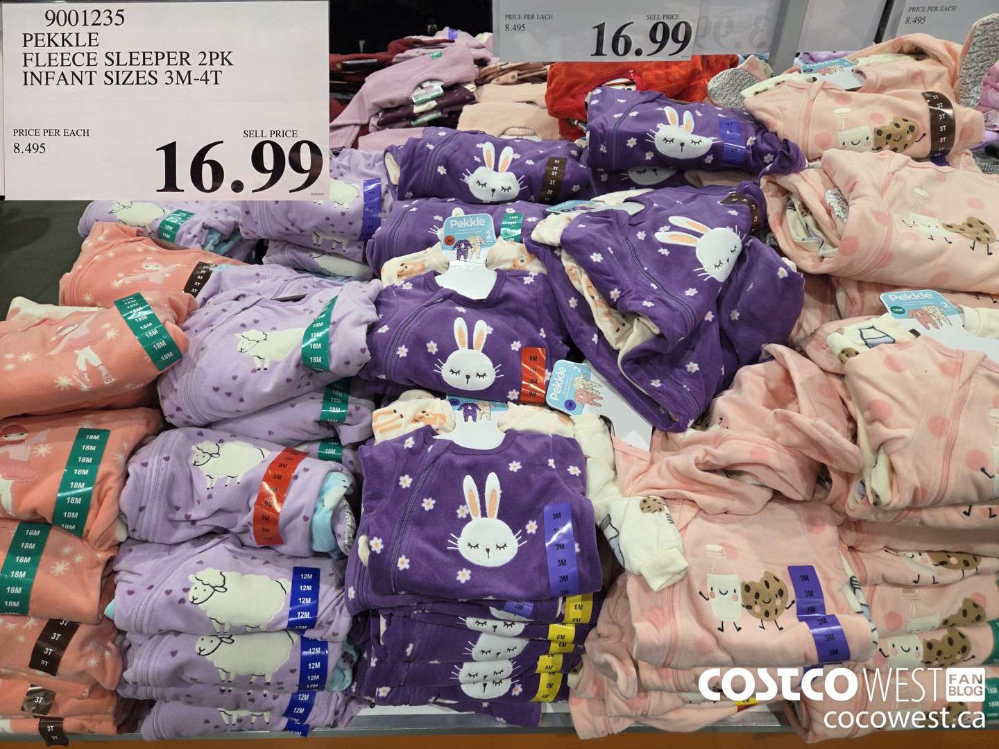 9001235 PEKKLE FLEECE SLEEPER INFANTS SIZES 3M-4T $16.99