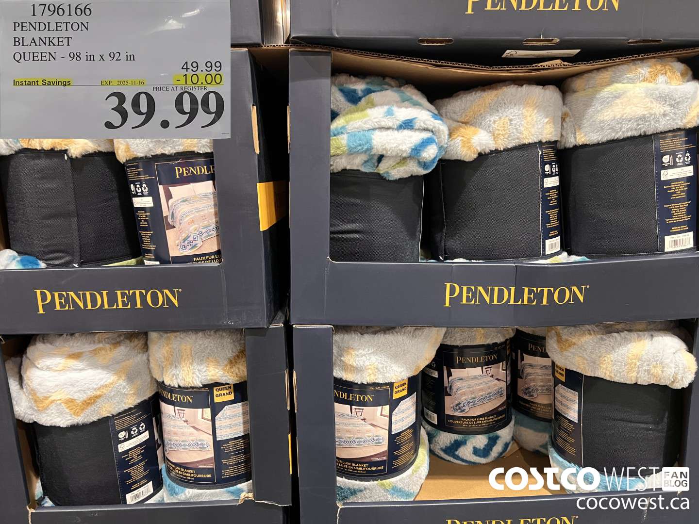 1796166 PENDLETON BLANKET QUEEN 98IN X 92IN ($10.00 INSTANT SAVINGS EXPIRES ON 2025-11-16) $39.99