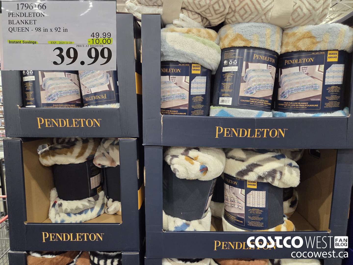 1796166 PENDLETON BLANKET QUEEN - 98 in x 92 in ($10.00 INSTANT SAVINGS EXPIRES ON 2025-11-23) $39.99