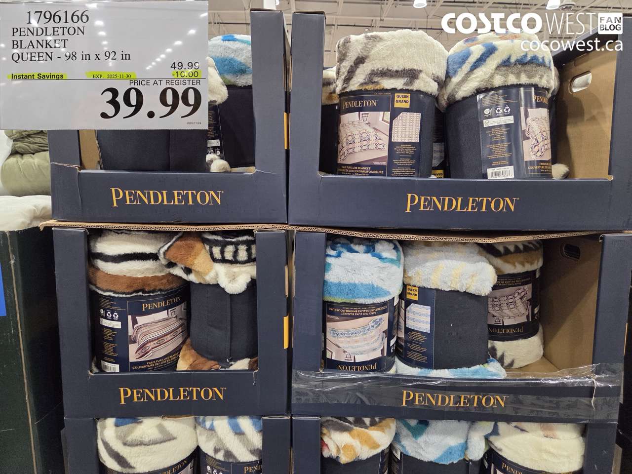 1796166 PENDLETON BLANKET QUEEN - 98 in x 92 in ($10.00 INSTANT SAVINGS EXPIRES ON 2025-11-30) $39.99