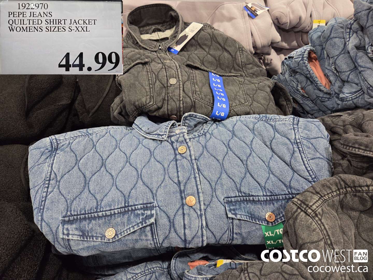 1922970 PEPE JEANS QUILTED SHIRT JACKET WOMENS SIZES S-XXL $44.99