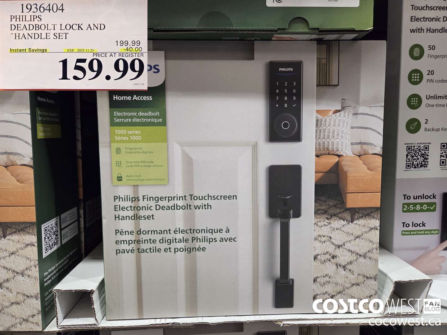 1936404 PHILIPS DEADBOLT LOCK AND HANDLE SET ($40.00 INSTANT SAVINGS EXPIRES ON 2025-11-23) $159.99