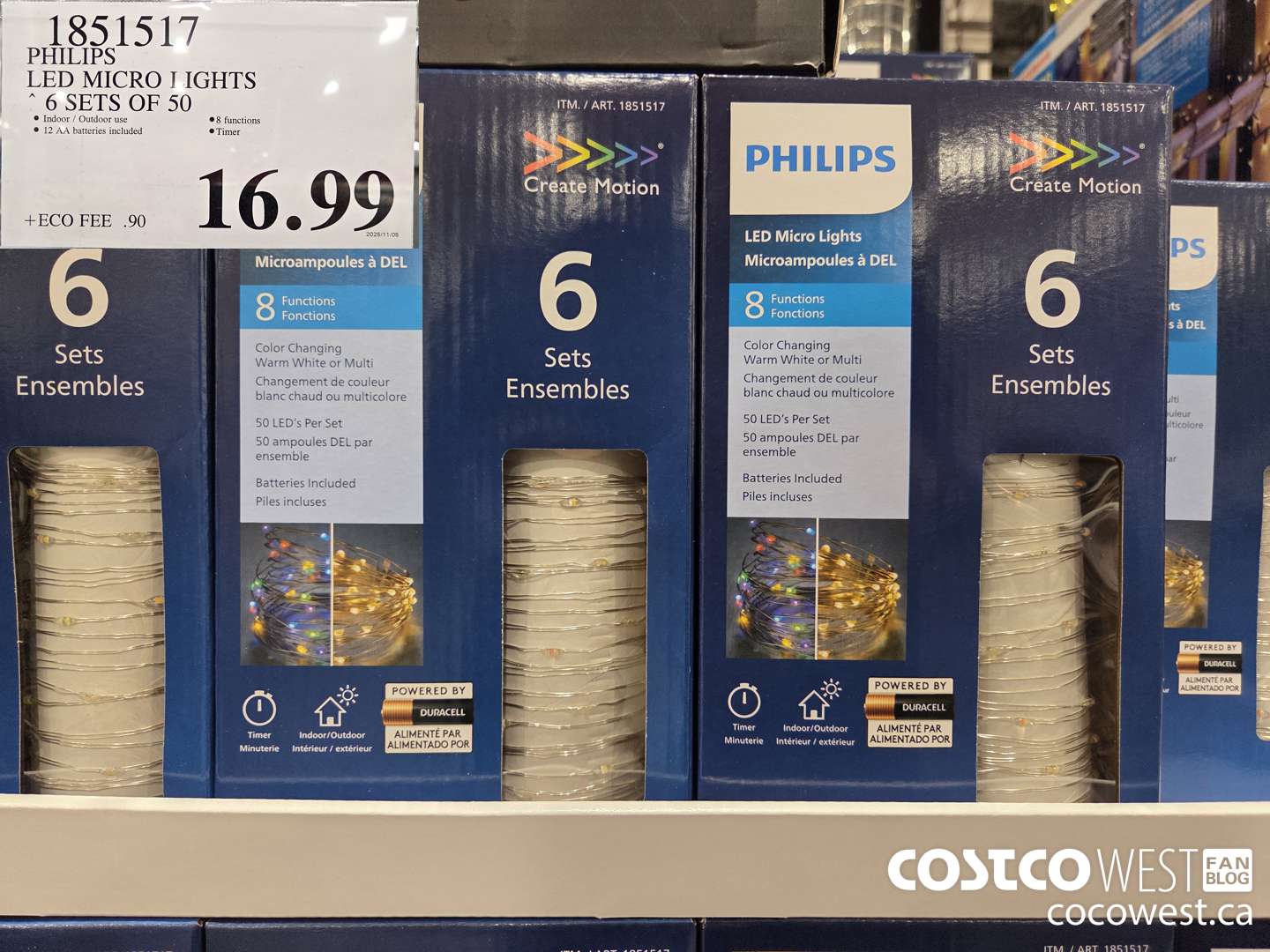 1851517 PHILIPS LED MICRO LIGHTS 6 SETS OF 50 $16.99