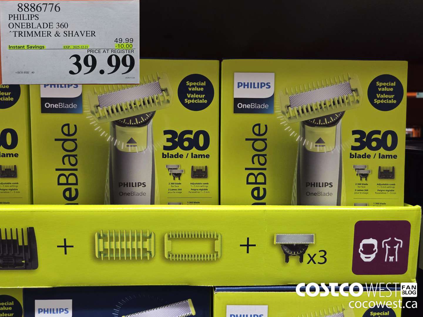 8886776 PHILIPS ONEBLADE 360 TRIMMER & SHAVER ($10.00 INSTANT SAVINGS EXPIRES ON 2025-12-21) $39.99