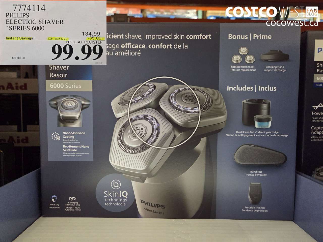 7774114 PHILIPS SHAVER SERIES 6000 ($35.00 INSTANT SAVINGS EXPIRES ON 2025-12-21) $99.99