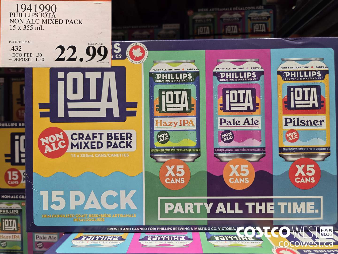 1941990 PHILLIPS IOTA NON-ALC MIXED PACK 15 X 355ML $22.99