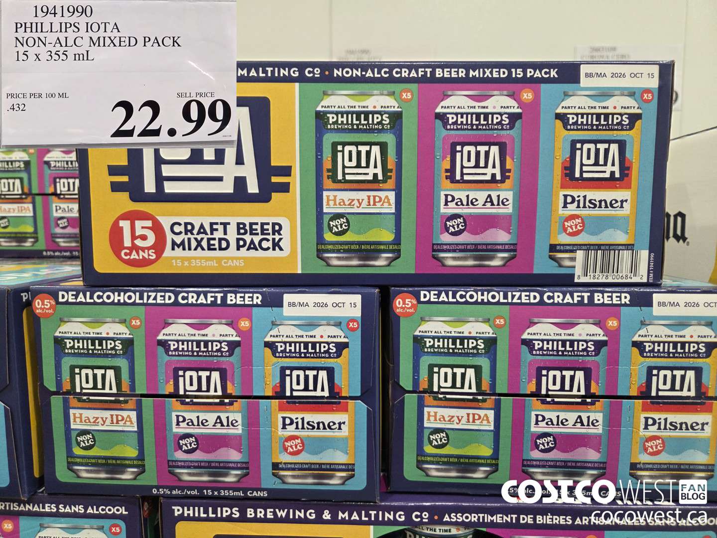 1941990 PHILLIPS IOTA NON-ALC MIXED PACK 15 X 355ML $22.99