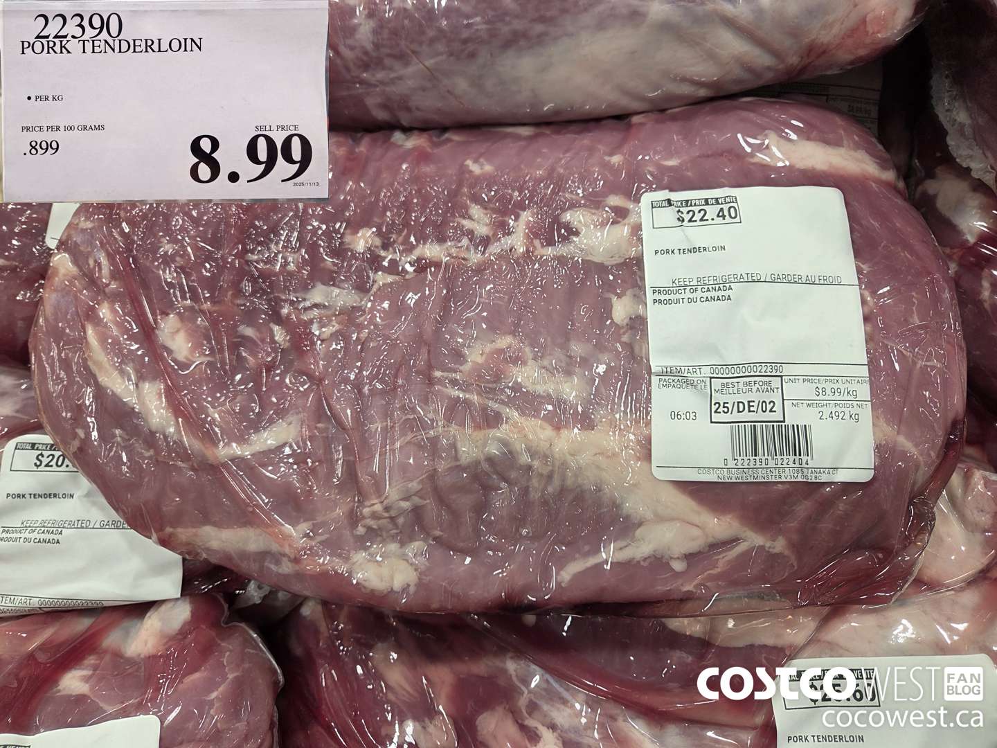 22390 PORK TENDERLOIN $8.99