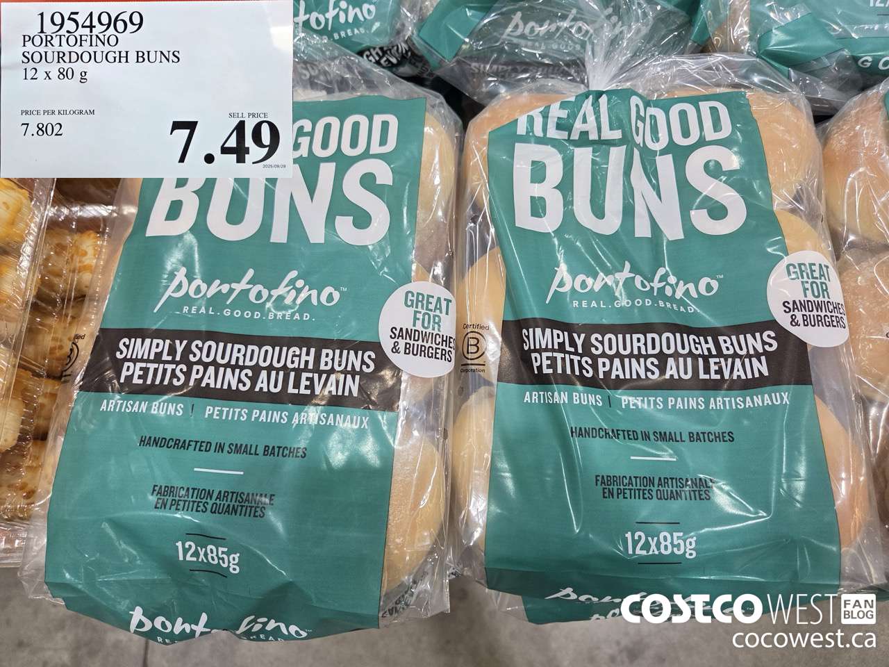 1954969 PORTOFINO SOURDOUGH BUNS 12 X 80G $75.49