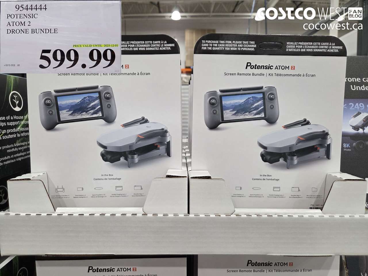 9544444 POTENSIC ATOM 2 DRONE BUNDLE (EXPIRES ON 2025-12-01) $599.99