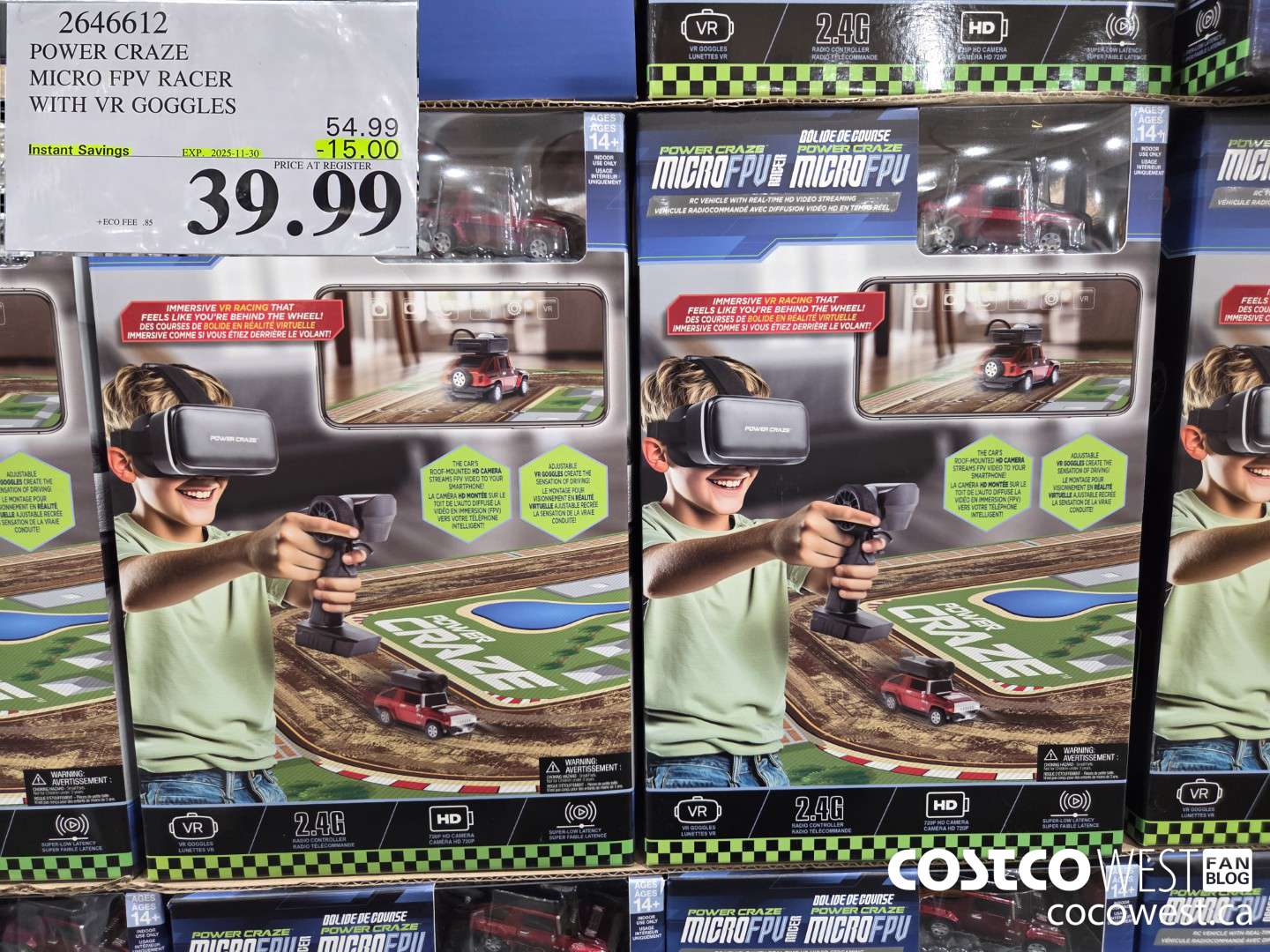 2646612 POWER CRAZE MICRO FPV RACER WITH VR GOGGLES ($15.00 INSTANT SAVINGS EXPIRES ON 2025-11-30) $39.99