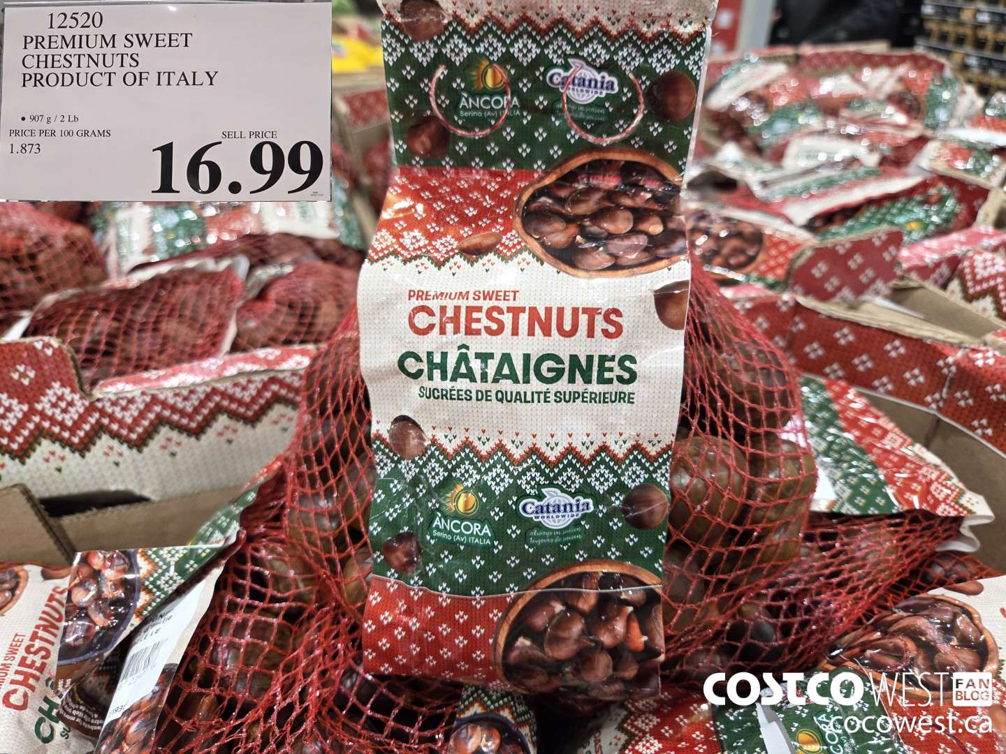 12520 PREMIUM SWEET CHESTNUT PRODUCT OF ITALY $16.99