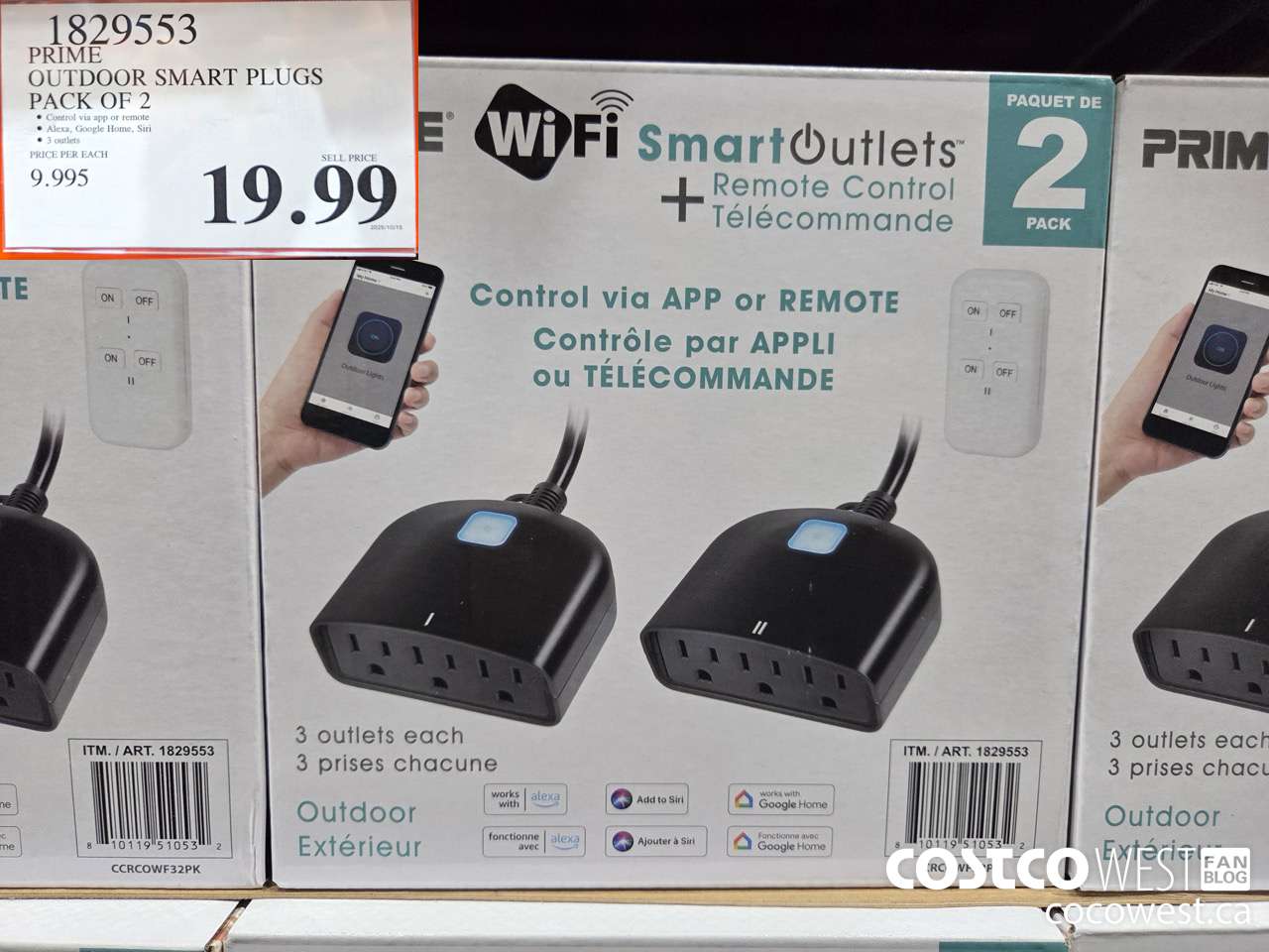 1829553 PRIME OUTDOOR SMART PLUGS PACK OF 2 $19.99