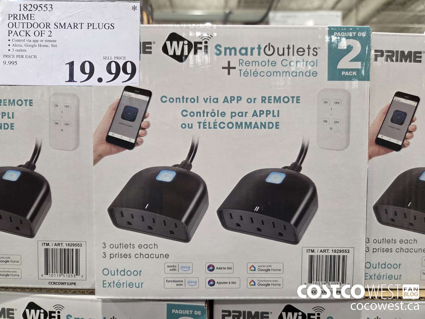 1829553 PRIME OUTDOOR SMART PLUGS PACK OF 2 $19.99