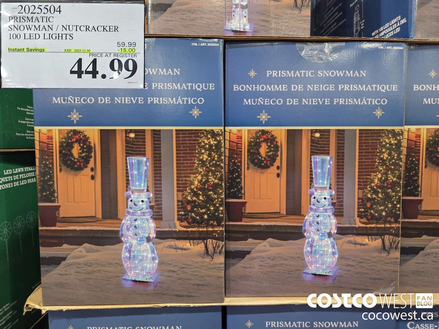 2025504 PRISMATIC SNOWMAN/NUTCRACKER 100 LED LIGHTS ($15.00 INSTANT SAVINGS EXPIRES ON 2025-11-30) $44.99