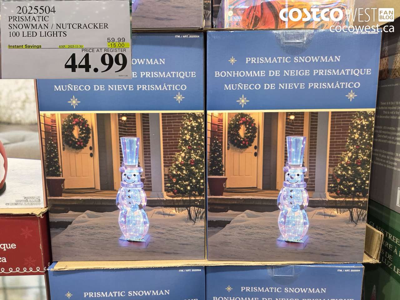 2025504 PRISMATIC SNOWMAN/NUTCRACKER 100 LED LIGHTS ($15.00 INSTANT SAVINGS EXPIRES ON 2025-11-30) $44.99