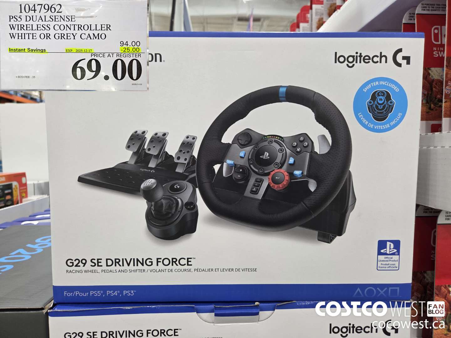 1047962 PS5 DUALSENSE WIRELESS CONTROLLER WHITE OR GREY CAMO ($25.00 INSTANT SAVINGS EXPIRES ON 2025-12-17) $69.00