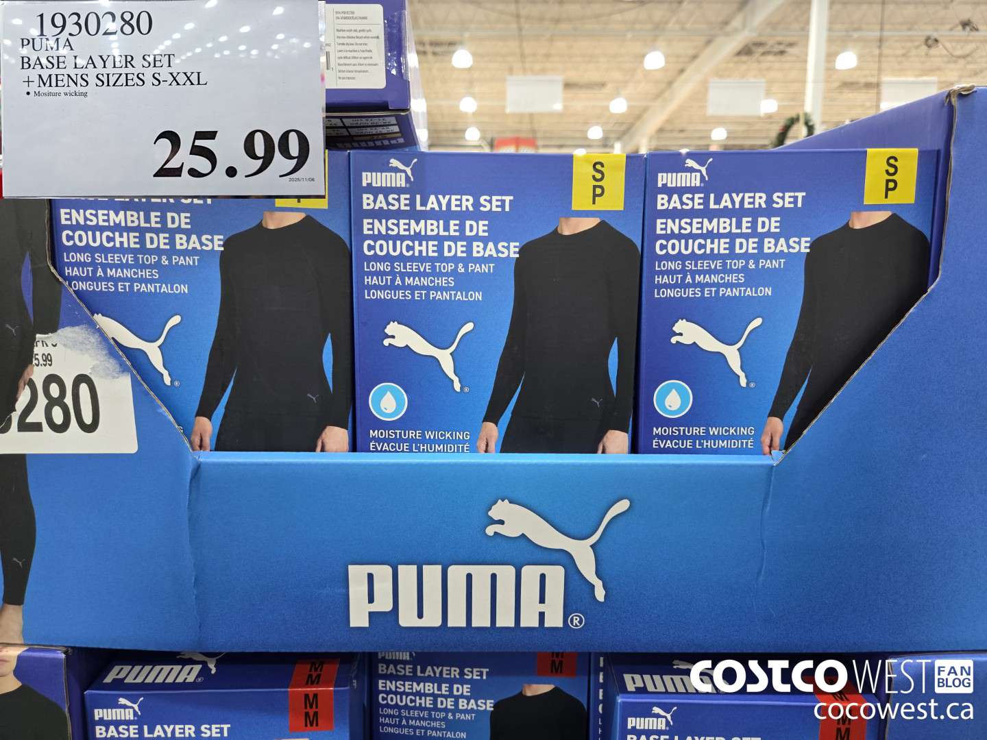 1930280 PUMA BASE LAYER SET MENS SIZES S-XXL $25.99