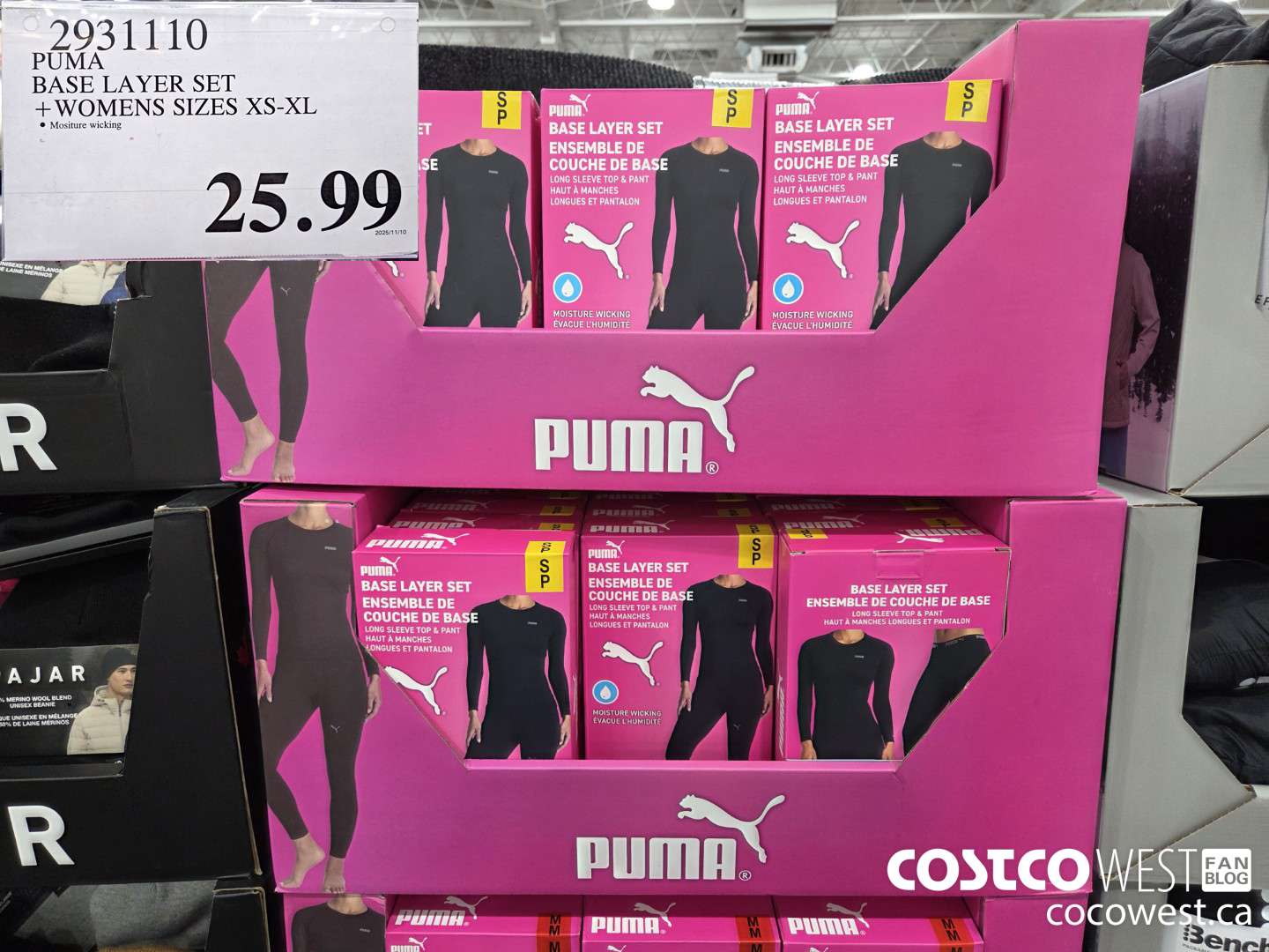 2931110 PUMA BASE LAYER SET WOMENS SIZES XS-XL $25.99
