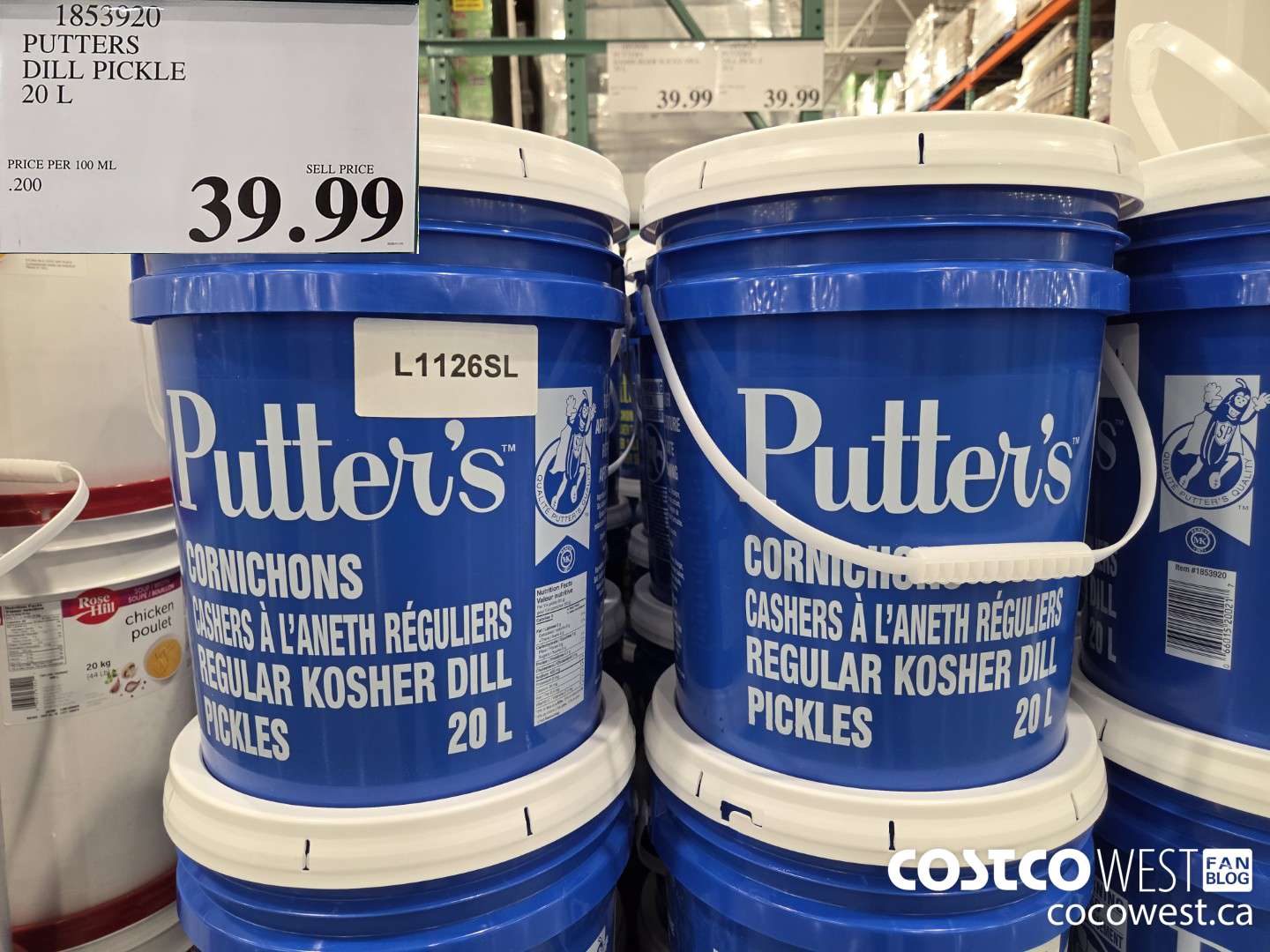 1853920 PUTTERS DILL PICKLE 20 L $39.99