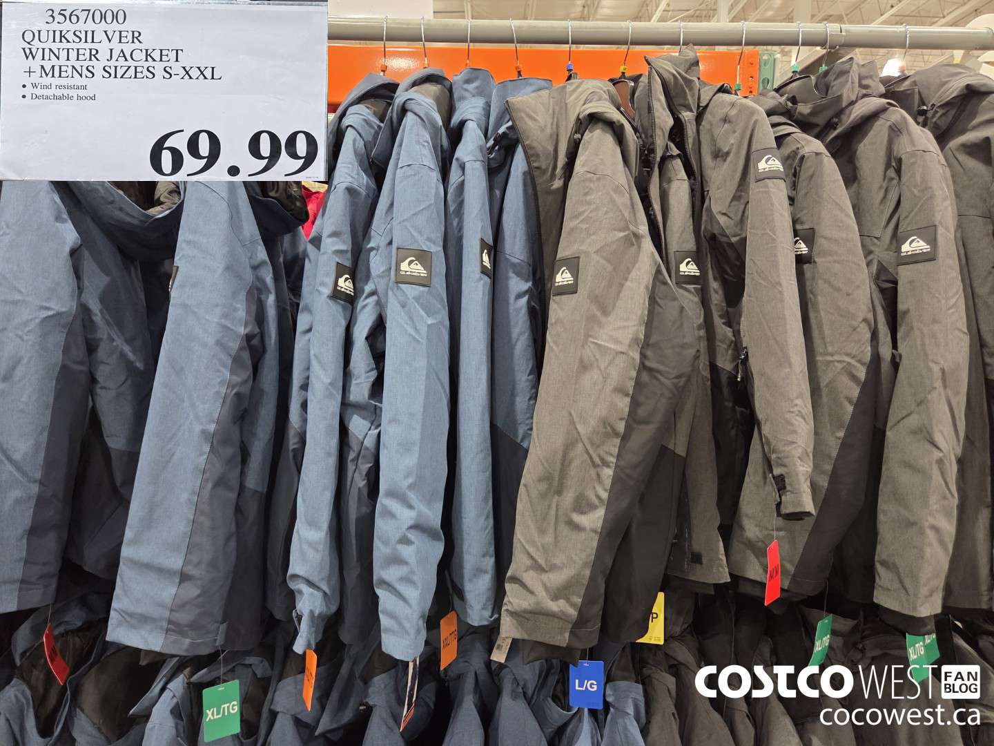 3567000 QUIKSILVER WINTER JACKET MENS SIZES S-XXL $69.99