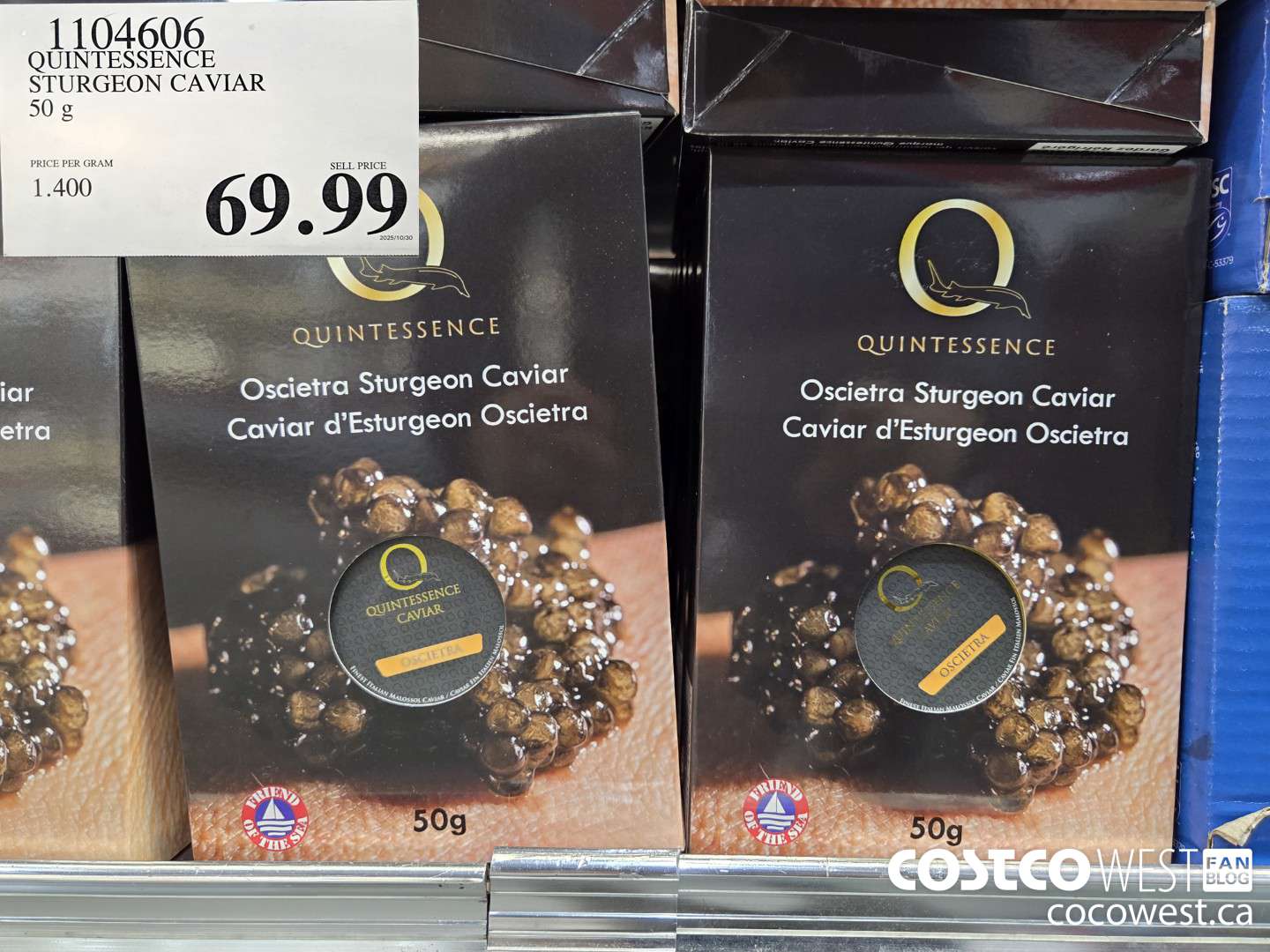 1104606 QUINTESSENCE STURGEON CAVIAR 50 G $69.99