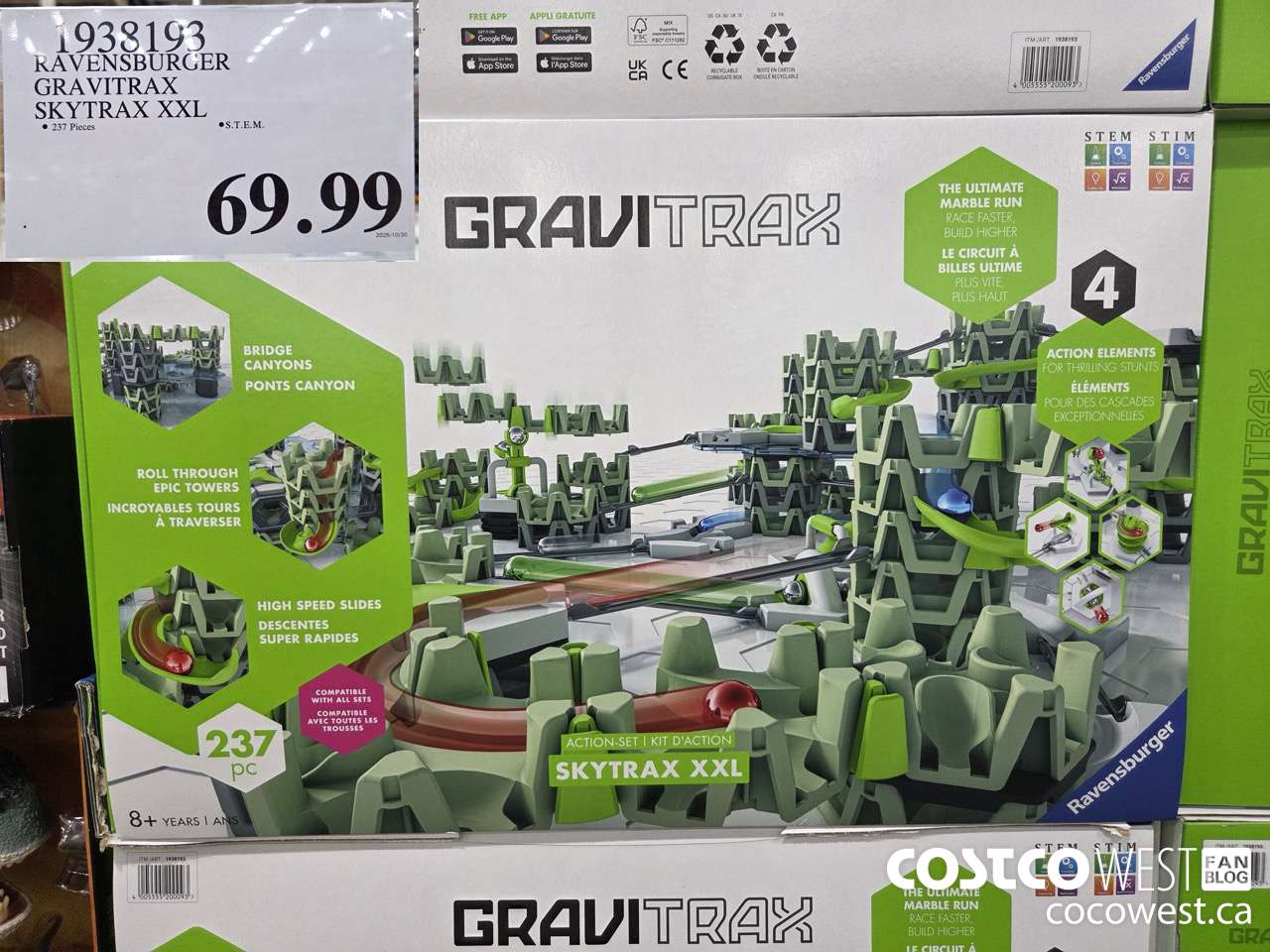 1938193 RAVENSBURGER GRAVITRAX SKYTRAX XXL $69.99