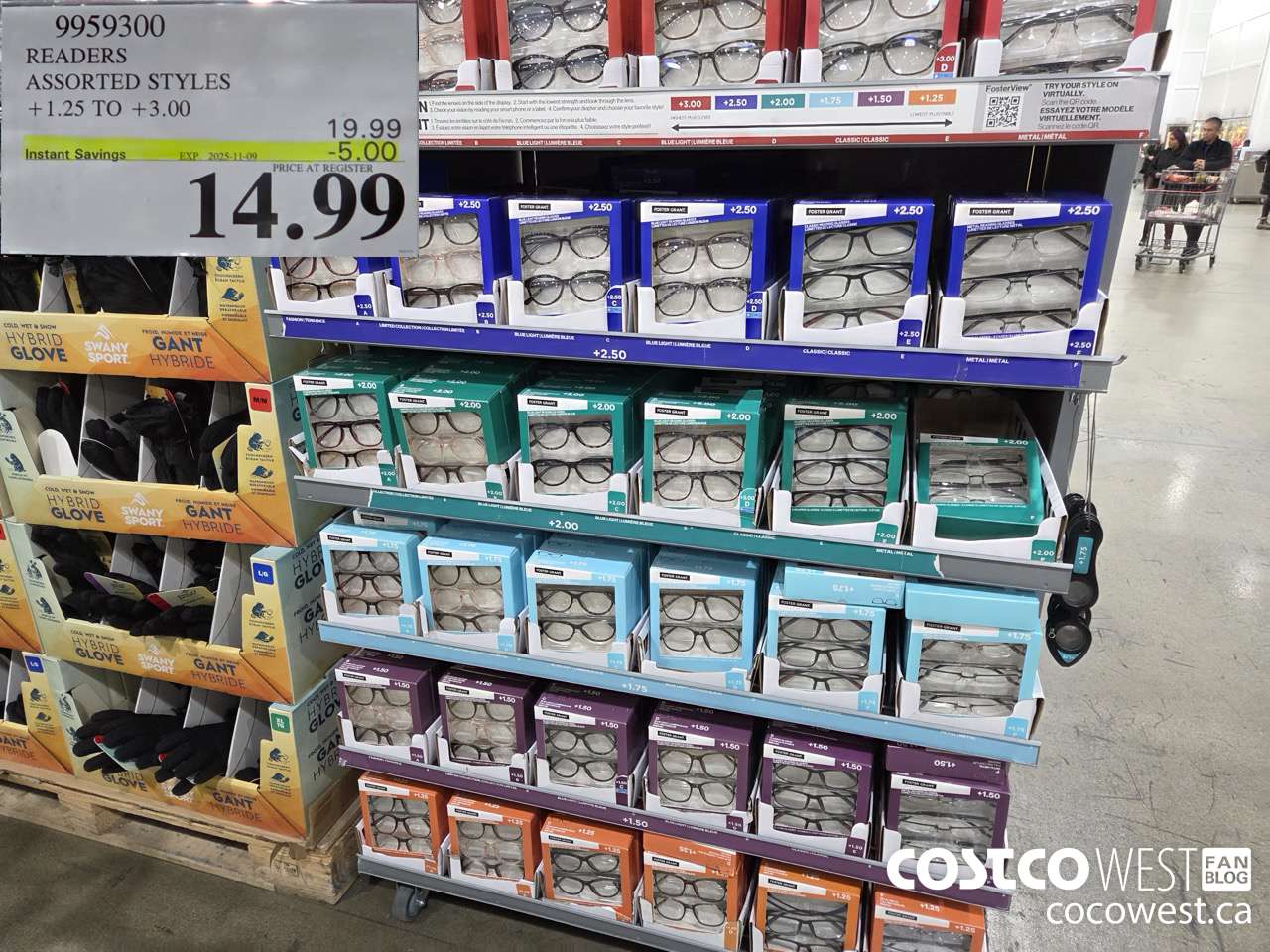 9959300 READERS ASSORTED SYLES +1.25 TO +3.00 ($5.00 INSTANT SAVINGS EXPIRES ON 2025-11-09) $14.99