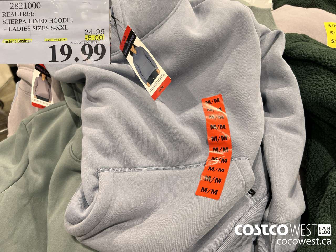 2821000 REALTREE SHERPA LINED HOODIE LADIES SIZES S-XXL ($5.00 INSTANT SAVINGS EXPIRES ON 2025-11-23) $19.99