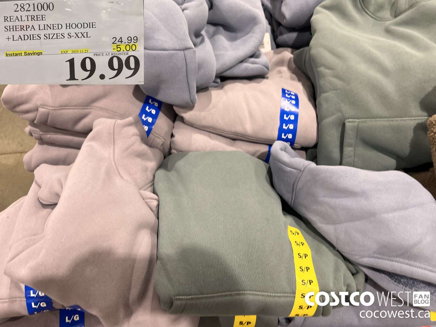 2821000 REALTREE SHERPA LINED HOODIE LADIES SIZES S-XXL ($5.00 INSTANT SAVINGS EXPIRES ON 2025-11-23) $19.99