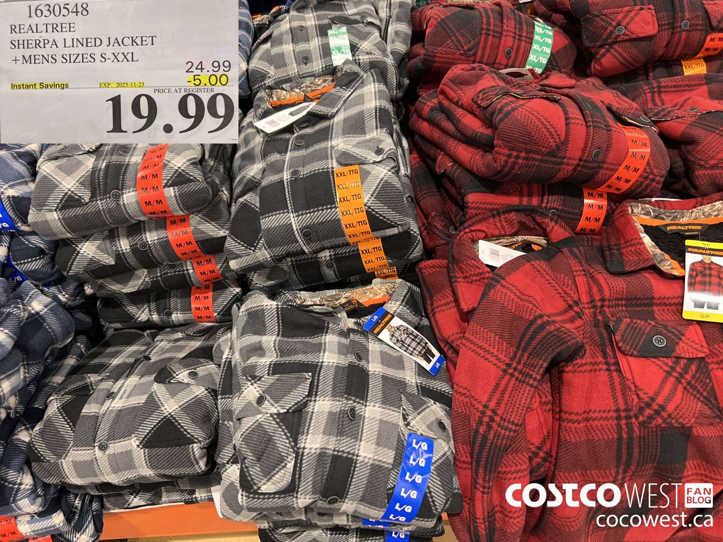 1630548 REALTREE SHERPA LINED JACKET MENS SIZES S-XXL ($5.00 INSTANT SAVINGS EXPIRES ON 2025-11-23) $19.99