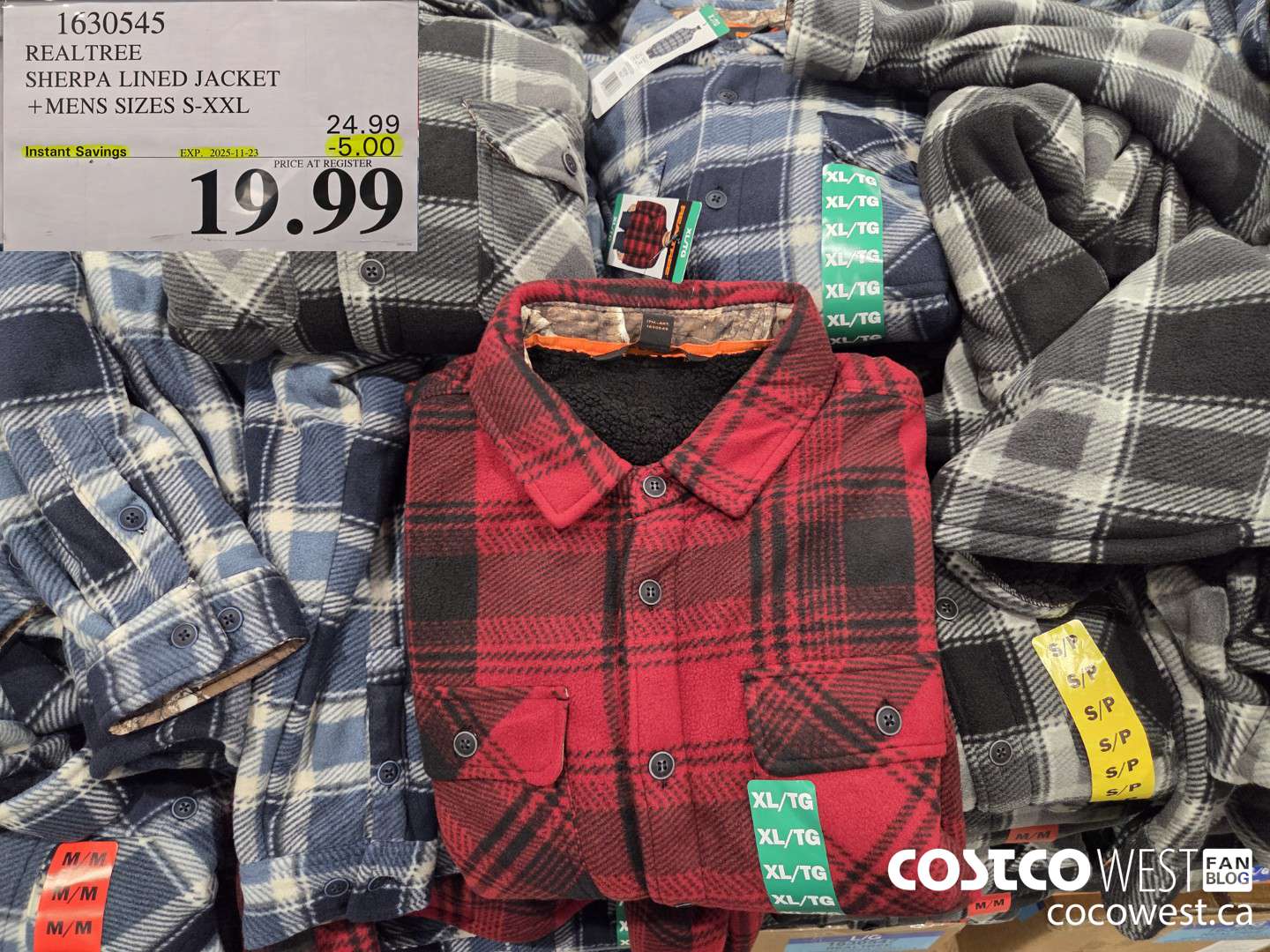 1630545 REALTREE SHERPA LINED JACKET MENS SIZES S-XXL ($5.00 INSTANT SAVINGS EXPIRES ON 2025-11-23) $19.99