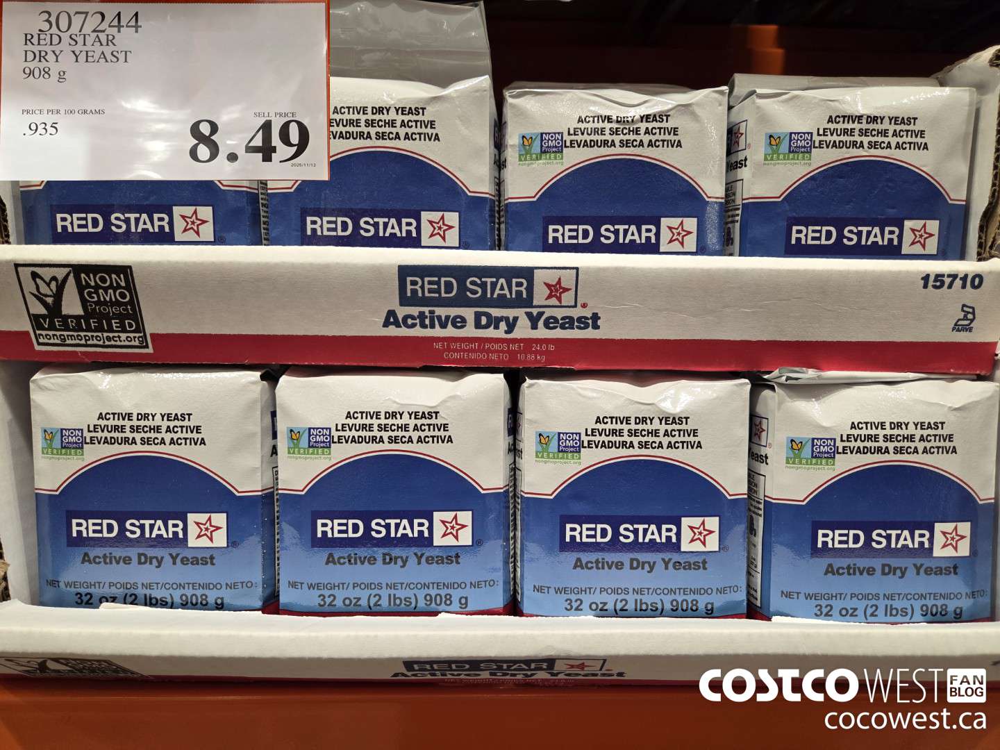 307244 RED STAR DRY YEAST 908 g $8.49