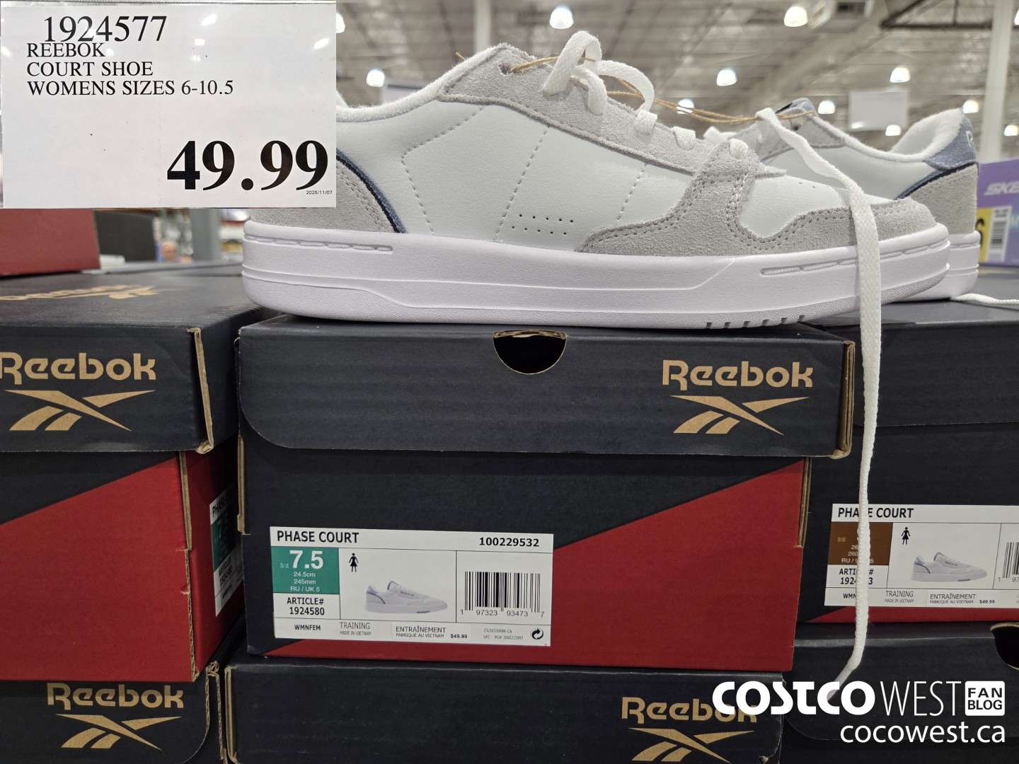 1924577 REEBOK COURT SHOE WOMENS SIZES 6-10.5  $49.99