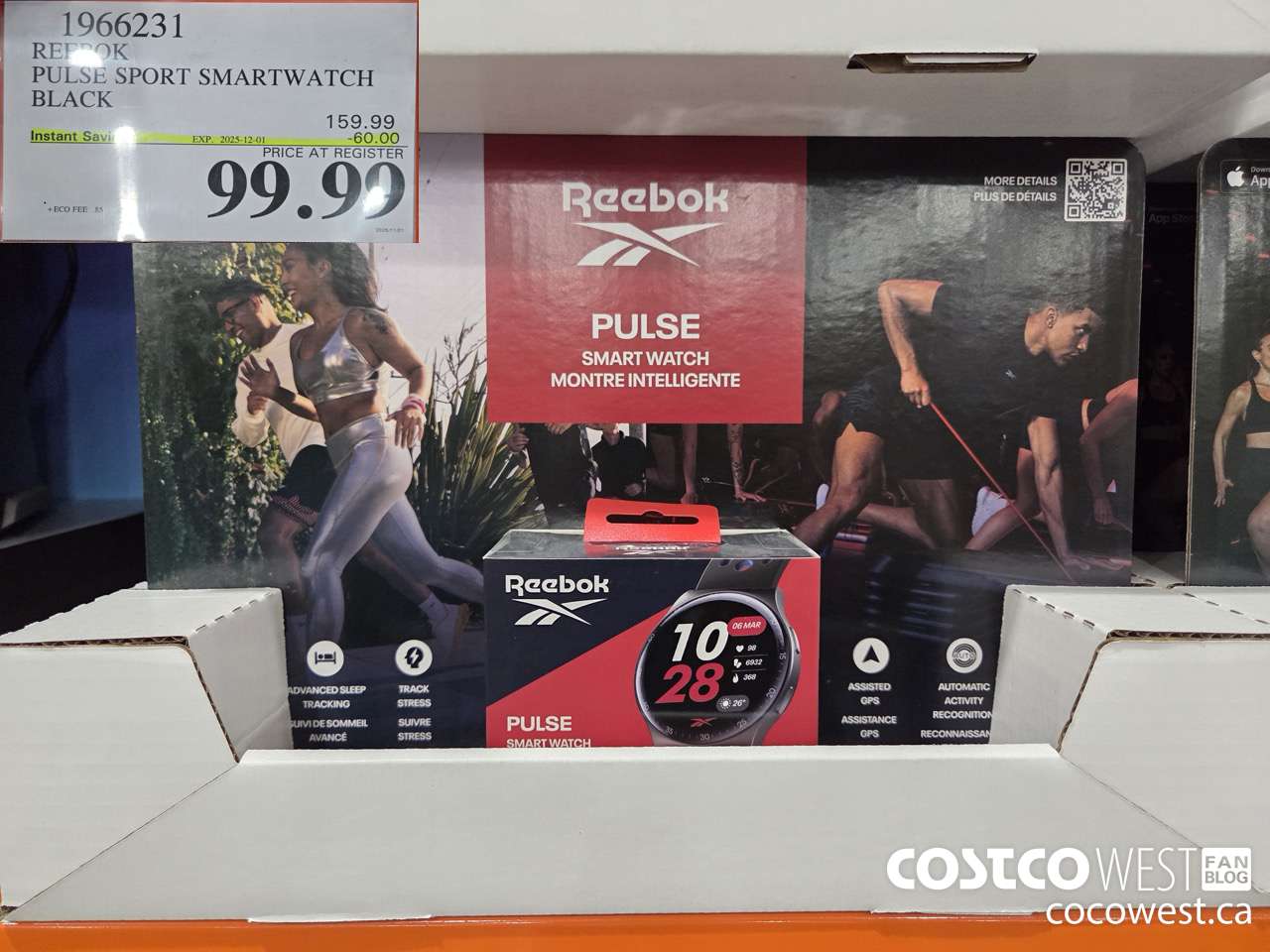 1966231 REEBOK PULSE SPORT SMARTWATCH BLACK ($20.00 INSTANT SAVINGS EXPIRES ON 2025-12-01) $99.99