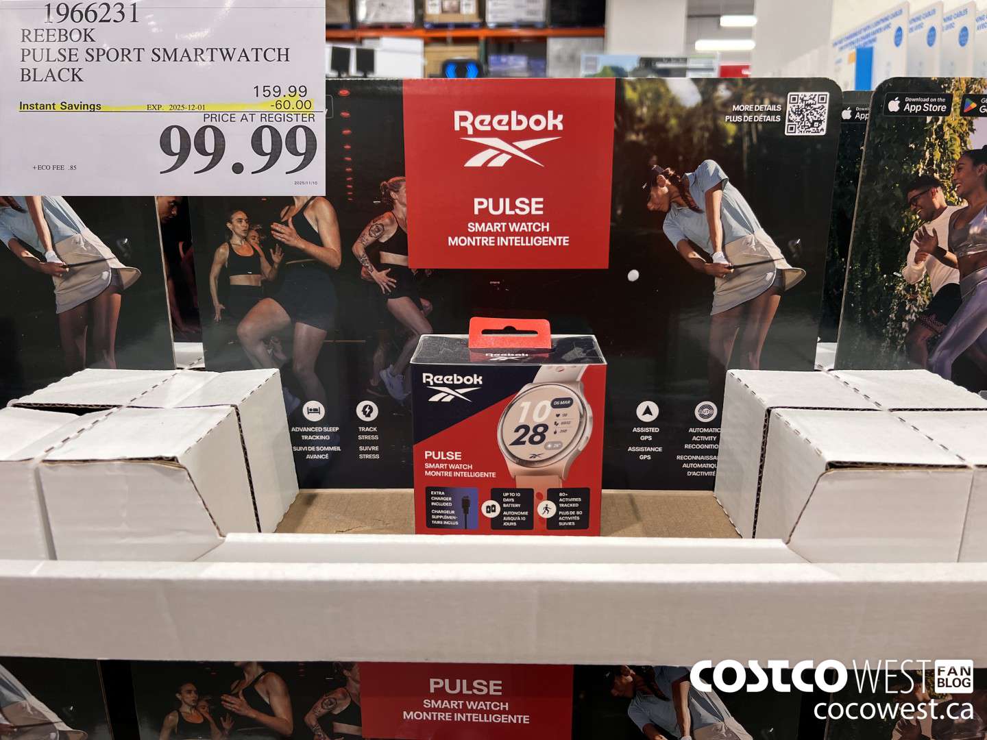 1966231 REEBOK PULSE SPORT SMARTWATCH BLACK ($60.00 INSTANT SAVINGS EXPIRES ON 2025-12-01) $99.99