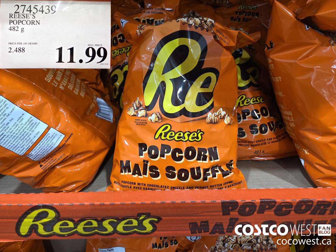 2745439 REESE'S POPCORN 482G $11.99