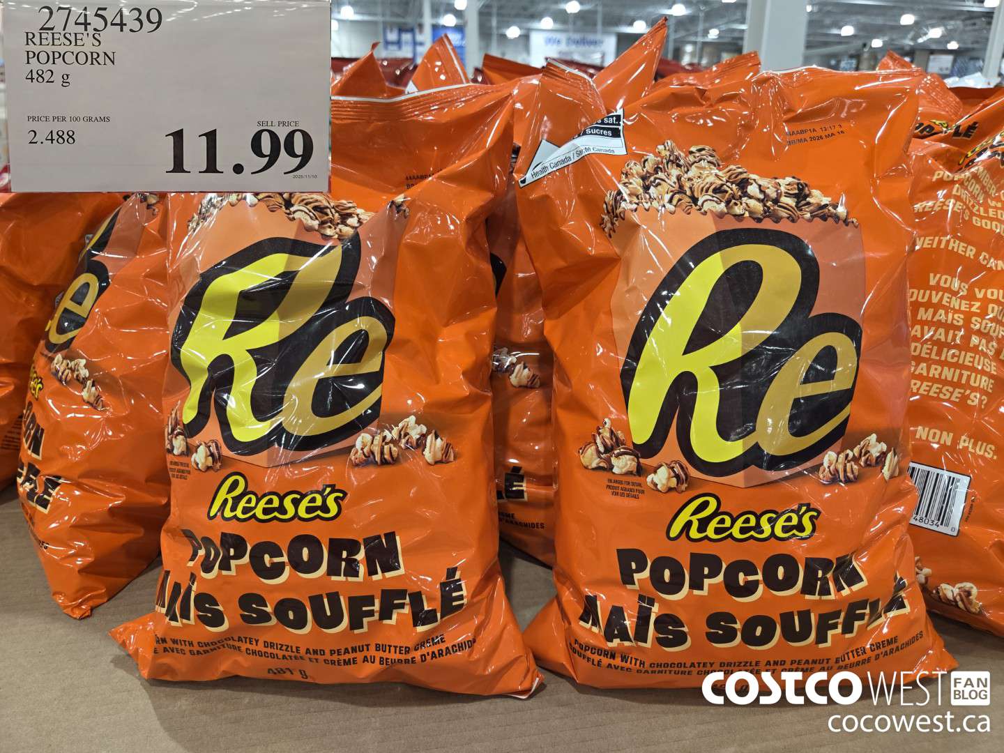 2145439 REESE'S POPCORN 482 g $11.99