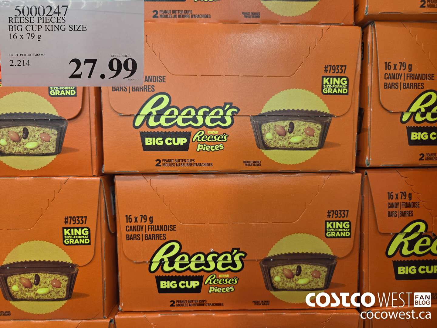 5000247 REESE PIECES BIG CUP KING SIZE 16 x 79 g $27.99