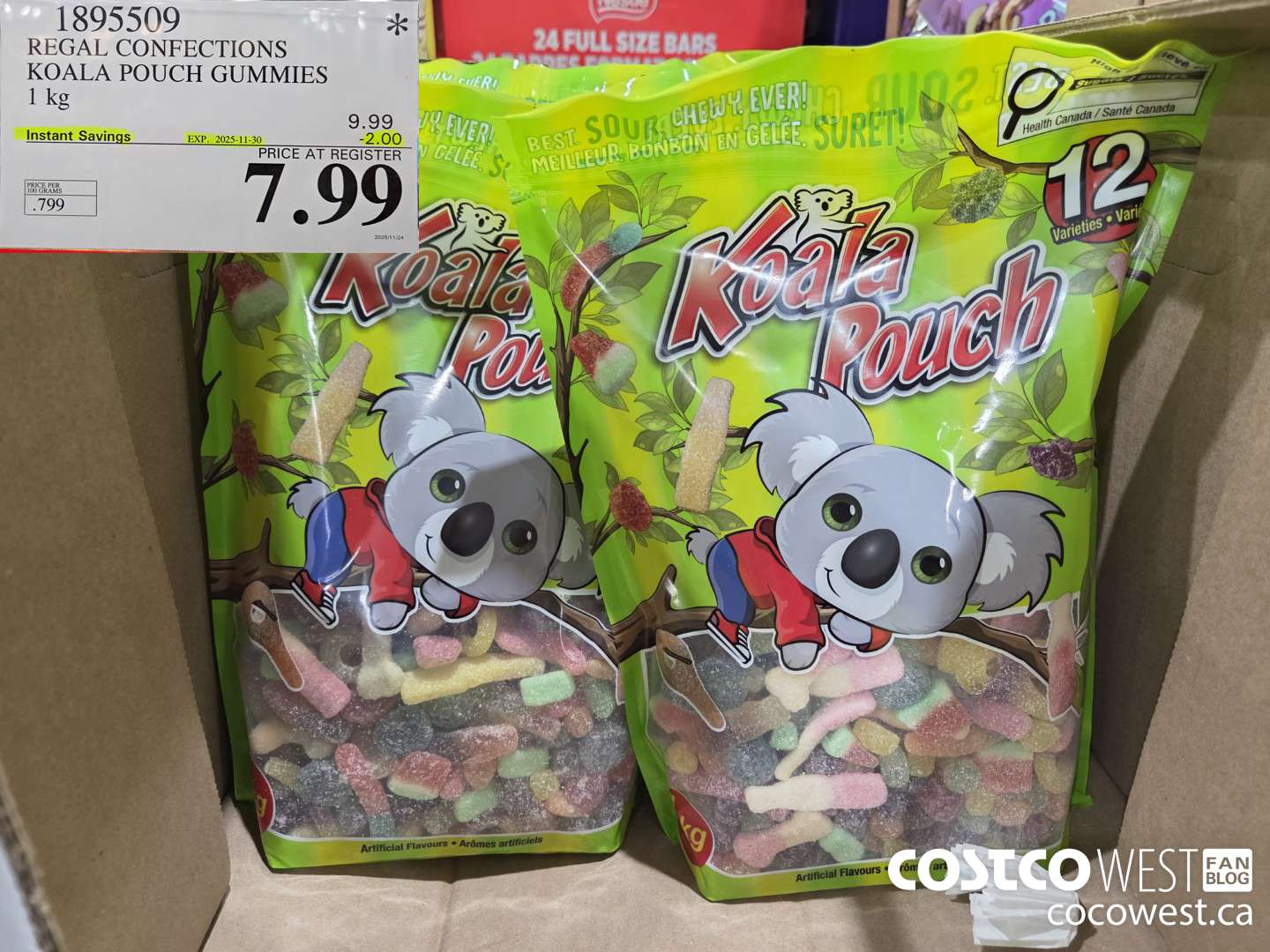 1895509 REGAL CONFECTIONS KOALA POUCH GUMMIES 1KG ($2.00 INSTANT SAVINGS EXPIRES ON 2025-11-30) $7.99
