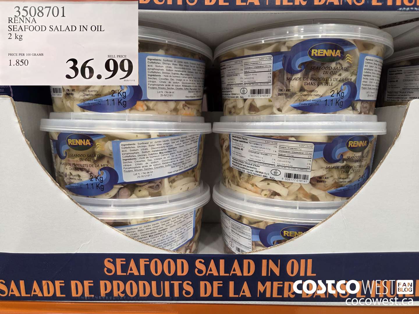 3508701 RENNA SEAFOOD SALAD IN OIL 2 kg $36.99