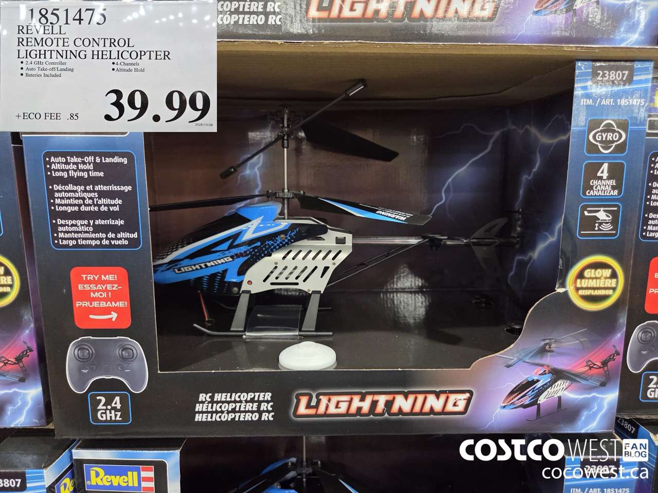 1851475 REVELL REMOTE CONTROL LIGHTNING HELICOPTER $39.99