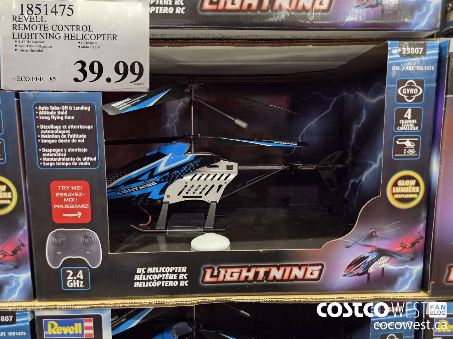 1851475 REVELL REMOTE CONTROL LIGHTNING HELICOPTER $39.99
