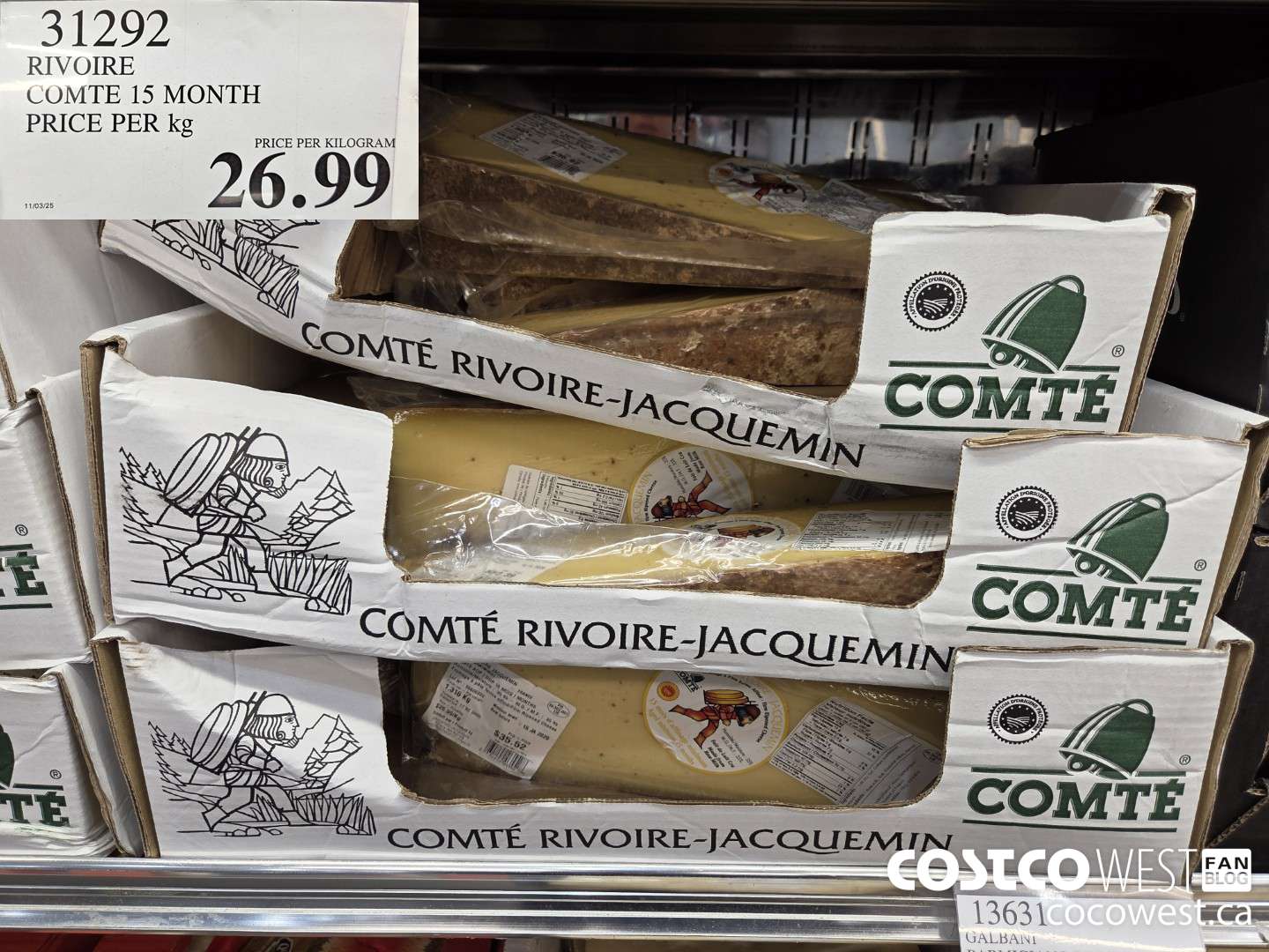 31292 RIVOIRE COMTE 15 MONTH PRICE PER kg $26.99