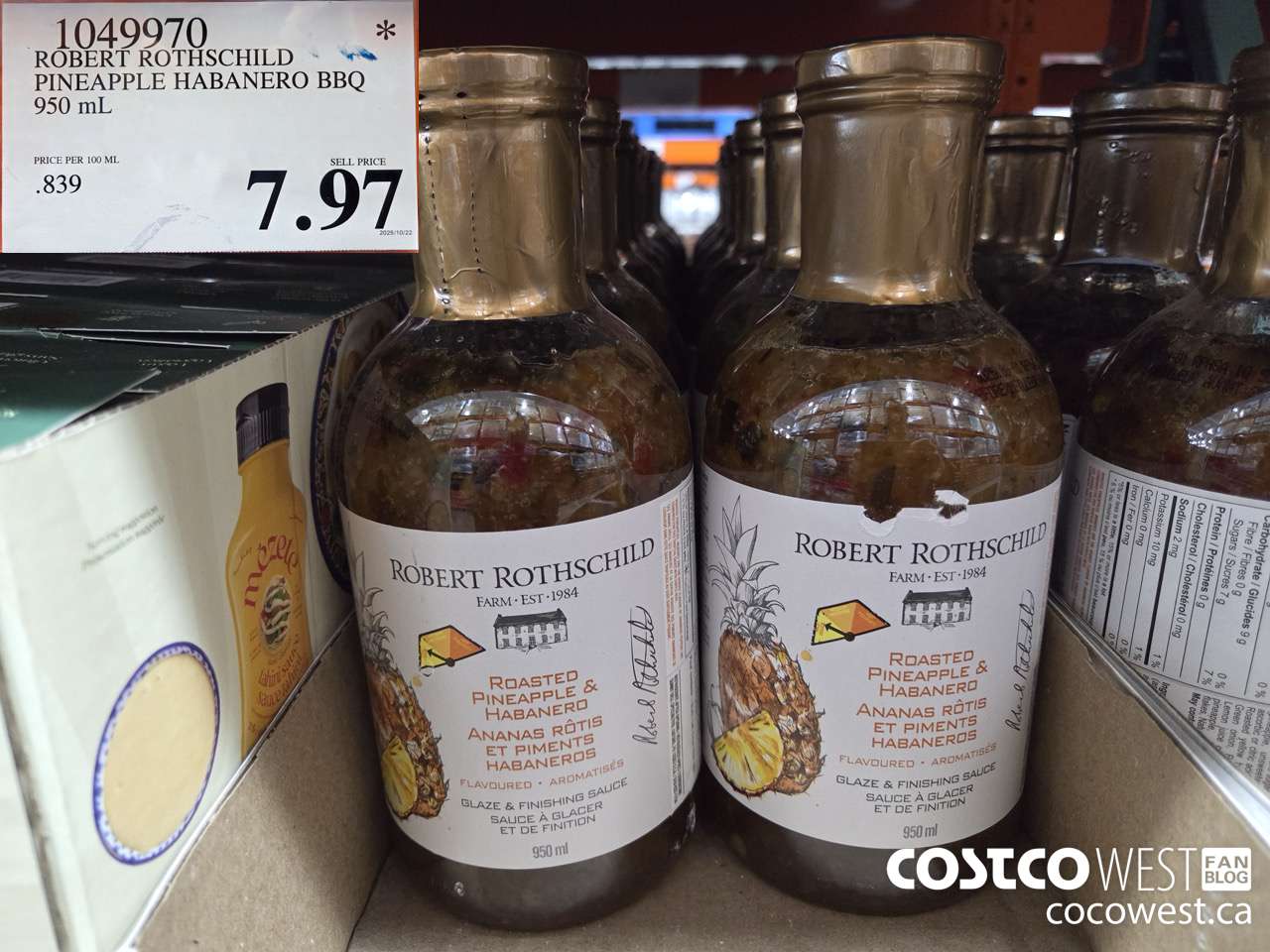 1049970 ROBERT ROTHSCHILD PINEAPPLE HABANERO BBQ 950ML $7.97