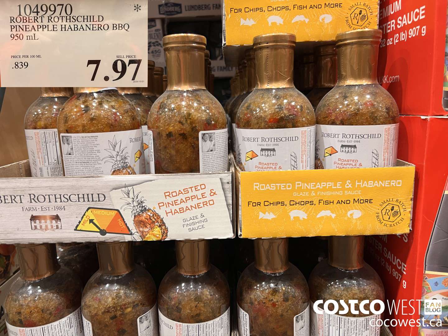 1049970 ROBERT ROTHSCHILD PINEAPPLE HABANERO BBQ 950ML $7.97